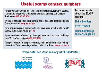 contact numbers for scams - pdf